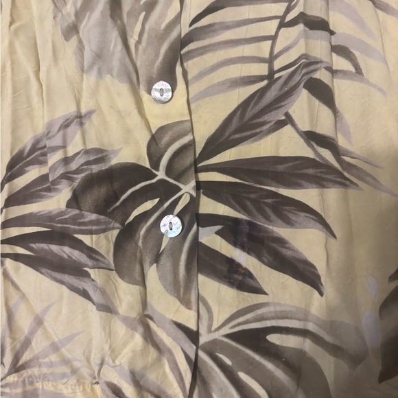 Tori Richard Hawaiian Shirt Sz XL Mens Yellow Monstera Leaves Tropical Cruise - Picture 5 of 13